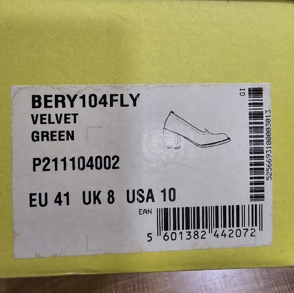 New Fly London Bery104fly Pumps, green, size US 10 - Picture 16 of 17